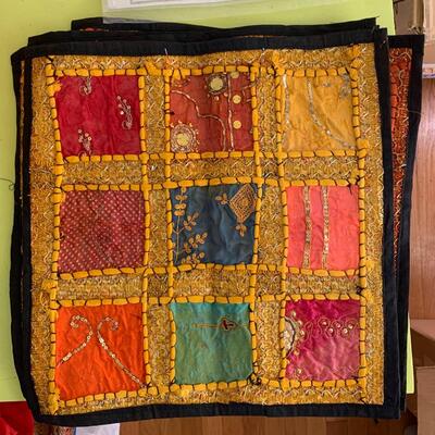 Painted fabric, pillow and more