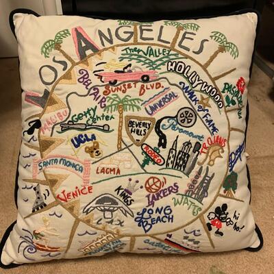 Painted fabric, pillow and more