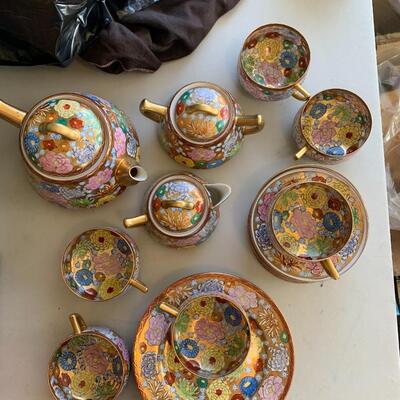 Japanese Satsuma tea set