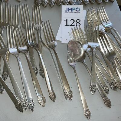 Sterling silver flatware set