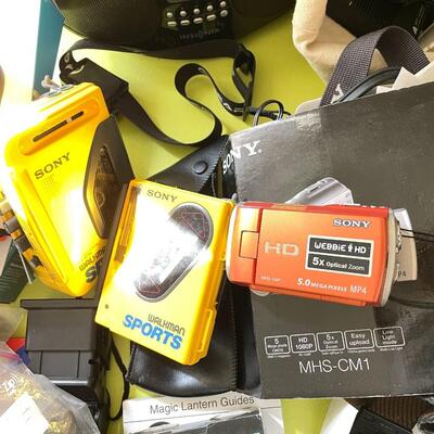 Small boom box, cameras parts