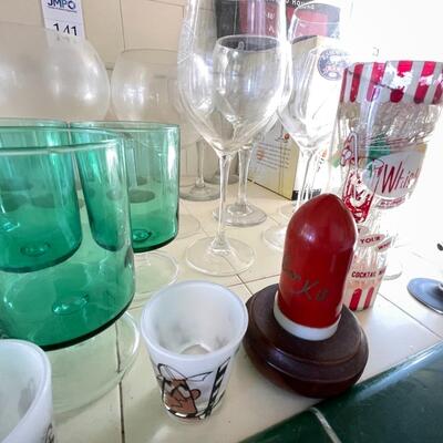 Assorted glassware