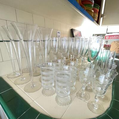 Assorted glassware