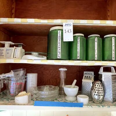 Vintage glass canisters and more