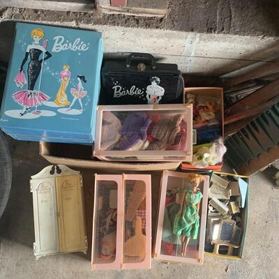 Vintage Barbie accessories and dolls