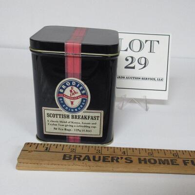 Brodies of Edinburgh Fine Tea Tin, Made in England