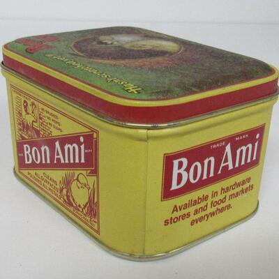 Small Bon Ami Tin With Chicks on Lid, Bristol Ware, Made in Hong Kong