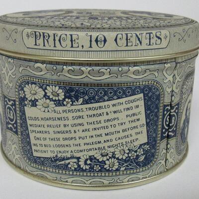 Small Smith Bros Cough Drops Tin, Made in England, 1984