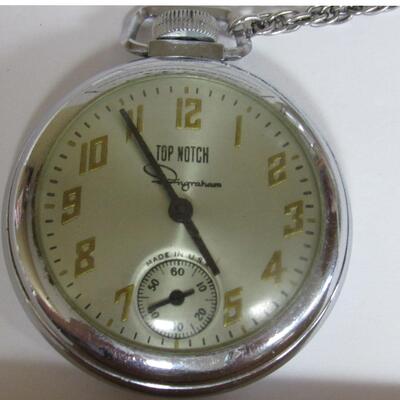 1950s Ingraham Top Notch Pocket Watch