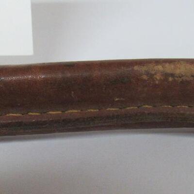 Vintage Leather Knife Sheathe, Hand Tooled, Marked
