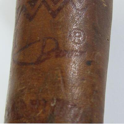 Vintage Leather Knife Sheathe, Hand Tooled, Marked
