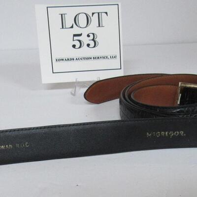 2 Nice Men's Belts, Ralph Lauren 40" Italian Leather, Mc Gregor 40" #9303
