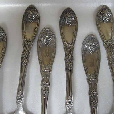 6 Vintage La Vigne Silver Plate Spoons by 1881 Rogers Co