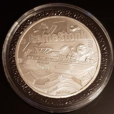 Unique 1 oz silver  Wall ST  silver round encapsulated bu 