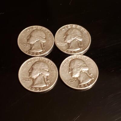 4 silver washington quaters 