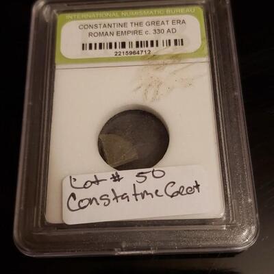 Anchient Constitine  the great coin roman empire 