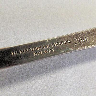 Vintage Marthinsen Norway 200 Sterling Silver Small Spoon