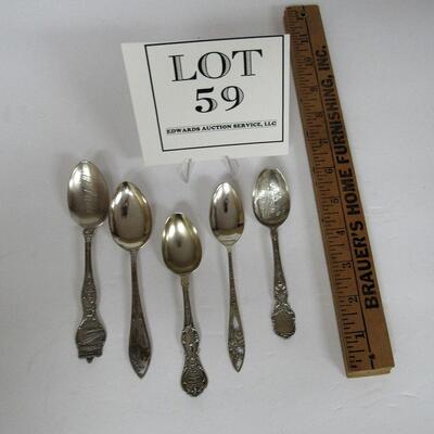 Lot of 5 Sterling Silver Spoons, 3.1 Oz Total Wt. Read description for more details
