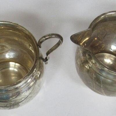 Vintage Sterling Silver Sugar and Creamer Set, Viking Silver #V504, 5.1 Oz Total 