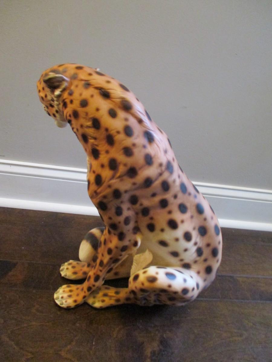 Chalkware Leopard Statue Chalk Ware | EstateSales.org