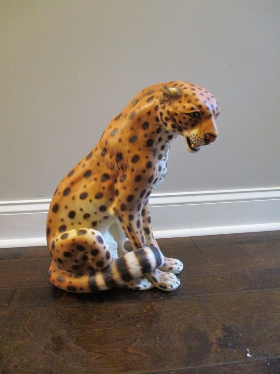 Chalkware Leopard Statue Chalk Ware | EstateSales.org