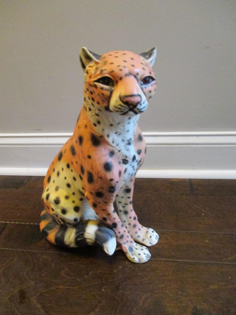Vintage MARWAL Chalkware Leopard | EstateSales.org