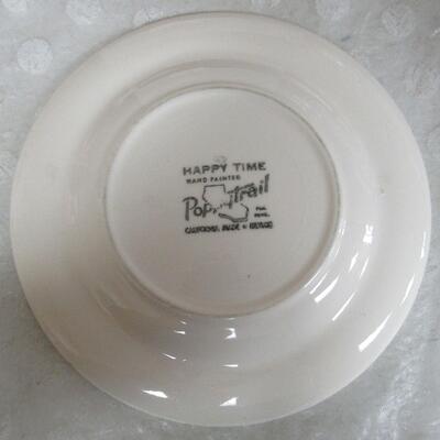 Vintage Metlox of Cal Happy Time Small Plate, Kitchen Scene