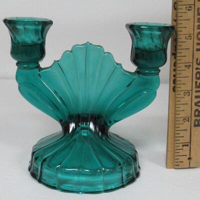 Vintage Swirl Ultramarine Two Lite Candle Holder