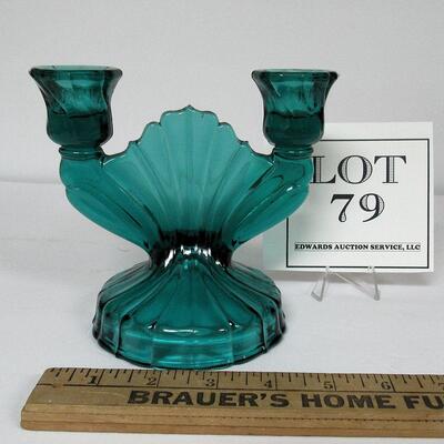 Vintage Swirl Ultramarine Two Lite Candle Holder