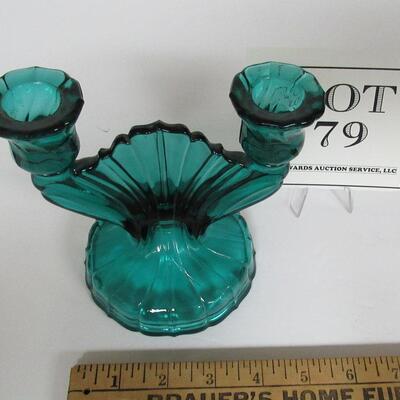 Vintage Swirl Ultramarine Two Lite Candle Holder