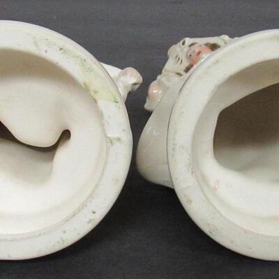 Pair Vintage Figurines, Good Quality, Unmarked