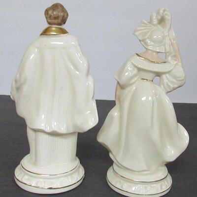 Pair Vintage Figurines, Good Quality, Unmarked