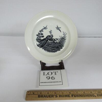 Antique Wedgwood Plate, Liverpool Birds, England