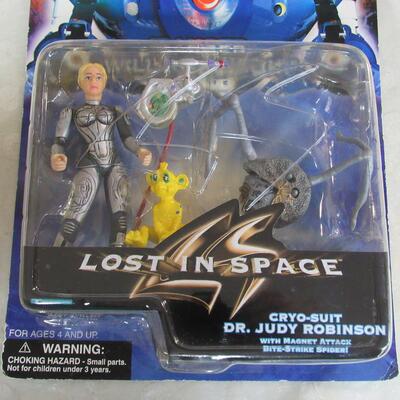 Dr. Judy Robinson Figure MIP, Johnny Lightning Clue Car, MIP, and Strombecker 1958 Ford Truck Plastic