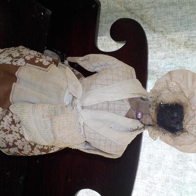 " 1920's Black Straw doll".