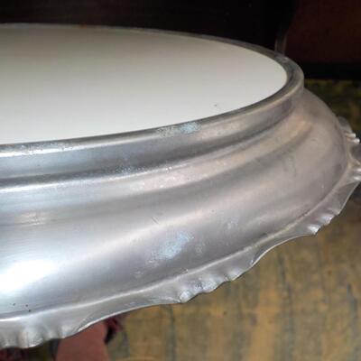 Vintage engraved on porcelain serving platter.