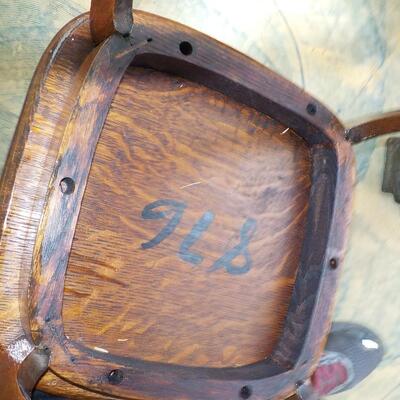 "Early 1900's Tiger wood end table".