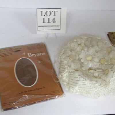 Vintage Nylons In Orig Package, Vintage Hat, Union Made
