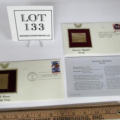 3 1st Day Issue Canceled Envelopes: 1987 Wildlife Osprey, 1994 Popular Singers, 1994 Blues & Jazz, 1 1994 T Jefferson Stamp