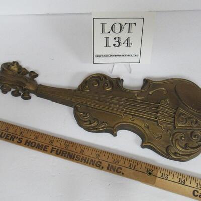 1975 Violin Wall Hanging, Sexton, Metal