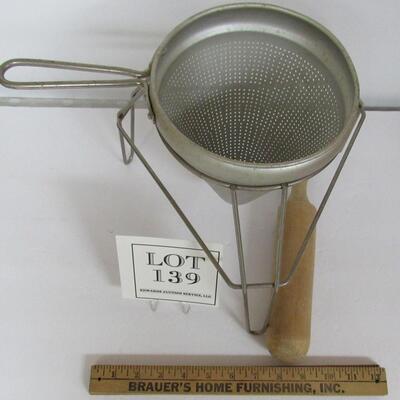 Vintage Aluminum Tomato Canning Masher Set