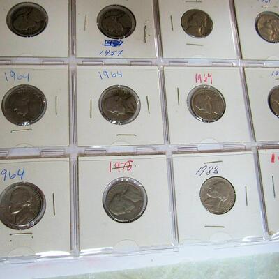 Lot of 19 Nickels Random Dates From 1939-1983