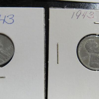 4 Vintage Steel Pennies