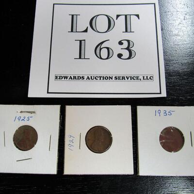 1925, 1929, 1935 Pennies