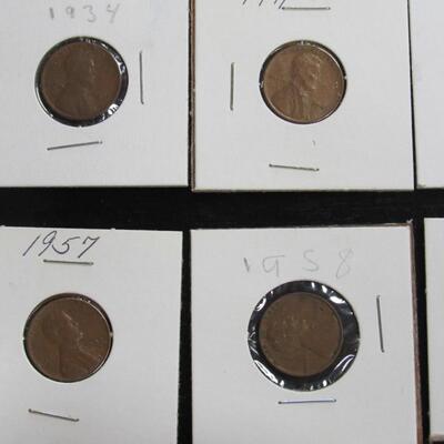 7 Pennies, Misc Dates 1940-50s And Modern Nickel