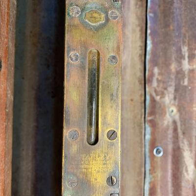 Antique Cherry Wood Brass Level's, 28" Long QTY 2