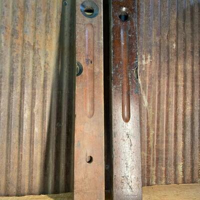 Antique Cherry Wood Brass Level's, 28" Long QTY 2