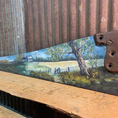 Vintage Saw, Hand painted , Diston QTY 2