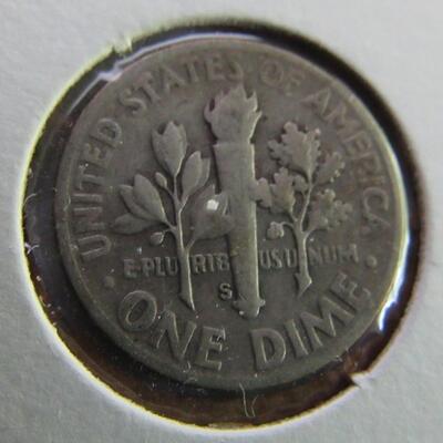 10 Silver Dimes:  1946 P, 1947 S, 1948 D (2), 1962 D (2), 1963 D, 1964 D (2), 1967 P