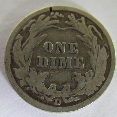 1897 Barber Quarter, 1911 D Barber Dime, 1912 S Barber Dime, 1914 D Barber Dime 